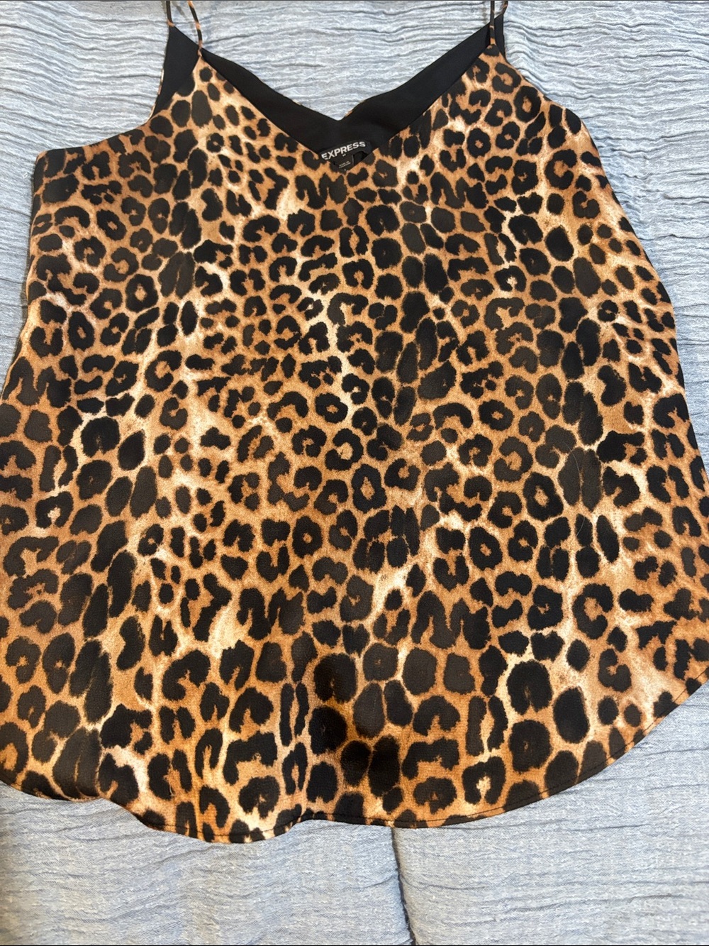Express Leopard Print Cami Top - Brown & Black